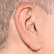 BTE hearing aid in ear